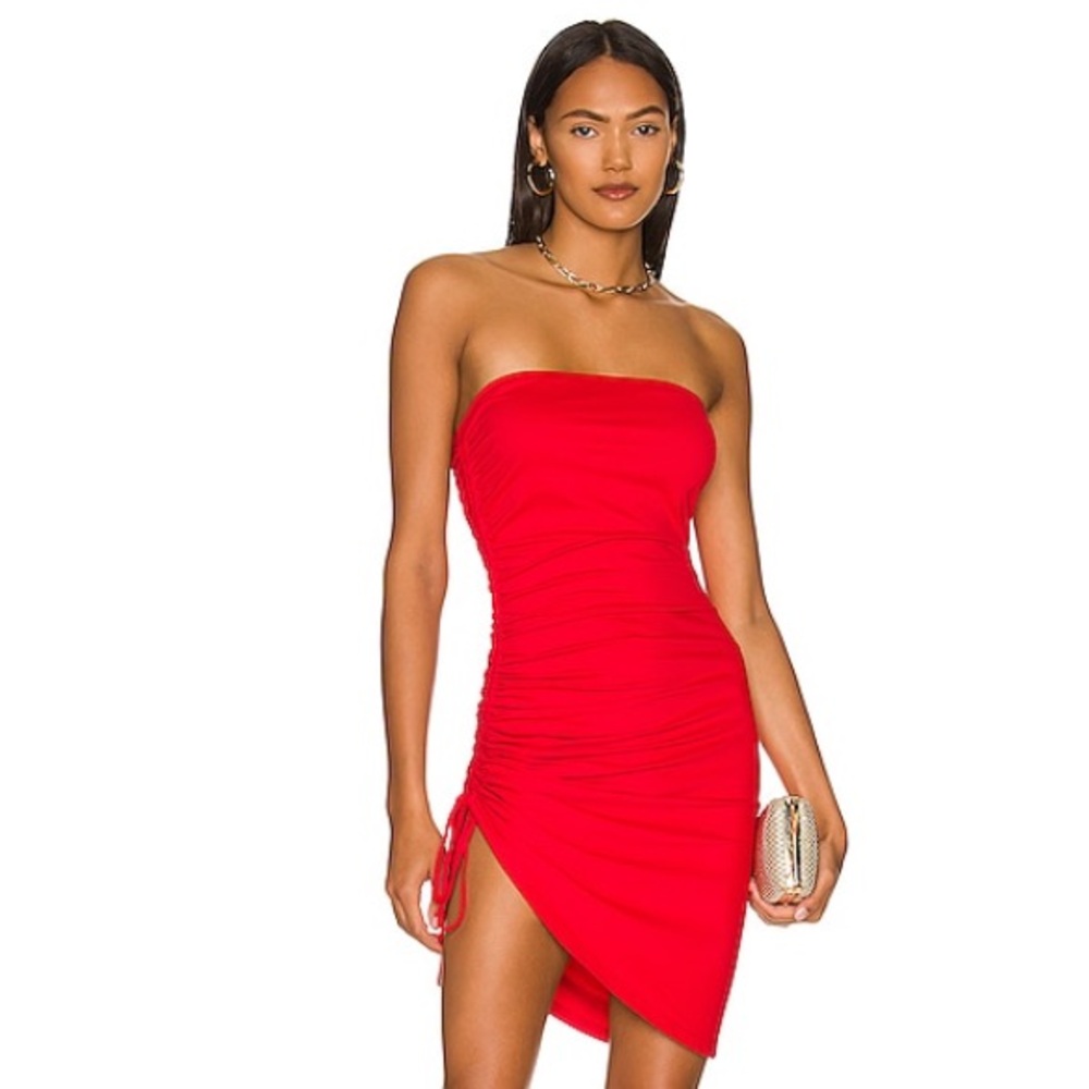 Revolve - Elegant Red Strapless Dress